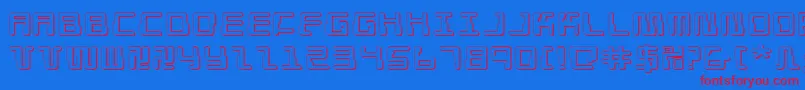 DroidLover3DExpanded Font – Red Fonts on Blue Background