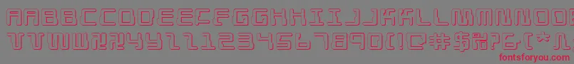 DroidLover3DExpanded Font – Red Fonts on Gray Background