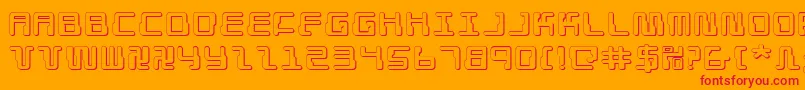 DroidLover3DExpanded Font – Red Fonts on Orange Background