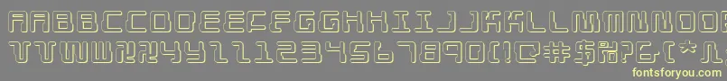 DroidLover3DExpanded Font – Yellow Fonts on Gray Background