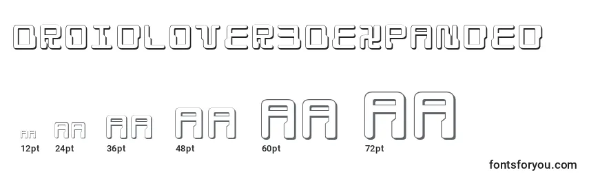 DroidLover3DExpanded Font Sizes