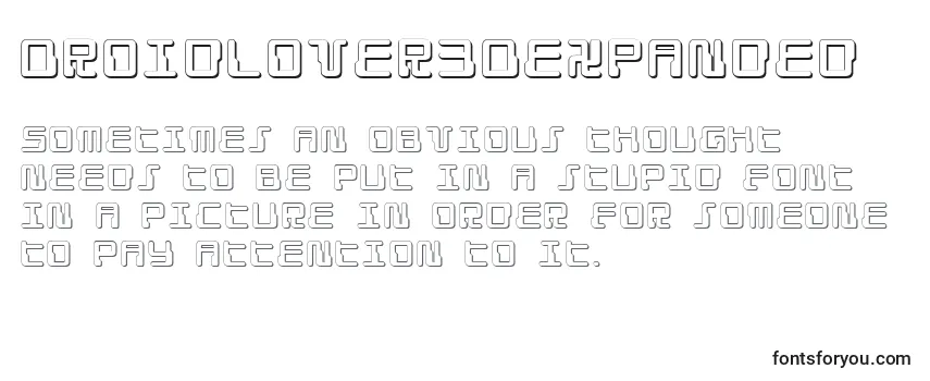 Обзор шрифта DroidLover3DExpanded