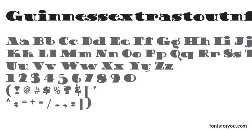 A fonte Guinnessextrastoutnf (110933) – alfabeto, números, caracteres especiais