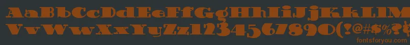Шрифт Guinnessextrastoutnf – коричневые шрифты на чёрном фоне
