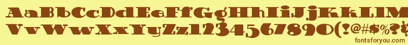 Guinnessextrastoutnf Font – Brown Fonts on Yellow Background