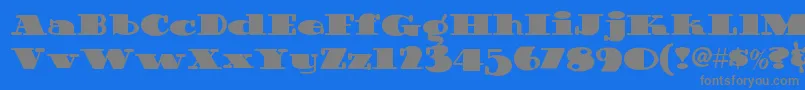 Guinnessextrastoutnf Font – Gray Fonts on Blue Background