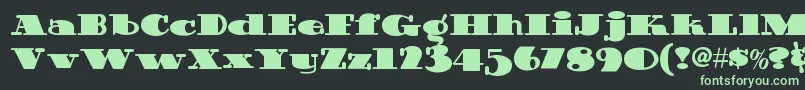 Guinnessextrastoutnf Font – Green Fonts on Black Background