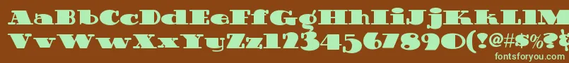 Guinnessextrastoutnf Font – Green Fonts on Brown Background