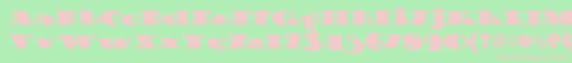 Guinnessextrastoutnf Font – Pink Fonts on Green Background