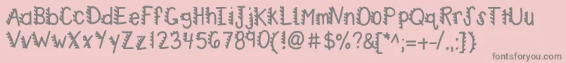 Kbracecars Font – Gray Fonts on Pink Background