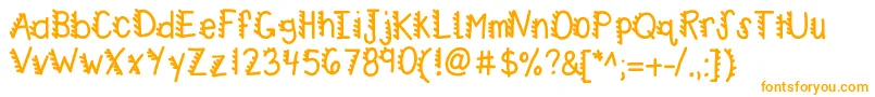 Kbracecars Font – Orange Fonts on White Background