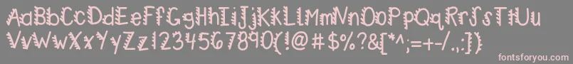 Kbracecars Font – Pink Fonts on Gray Background