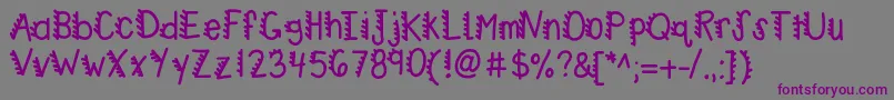 Kbracecars Font – Purple Fonts on Gray Background