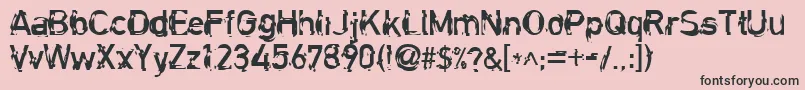 ClockworkRegular Font – Black Fonts on Pink Background