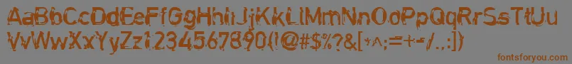 Подробнее о шрифте ClockworkRegular Шрифт ClockworkRegular – коричневые шрифты на сером фоне