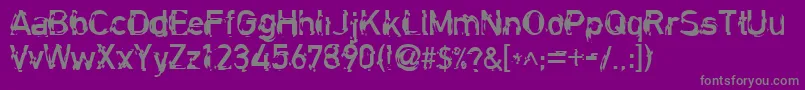 Police ClockworkRegular – polices grises sur fond violet