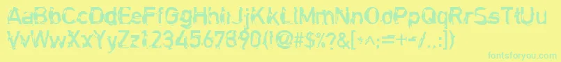 Подробнее о шрифте ClockworkRegular Шрифт ClockworkRegular – зелёные шрифты на жёлтом фоне