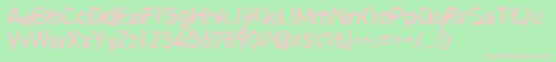 ClockworkRegular Font – Pink Fonts on Green Background