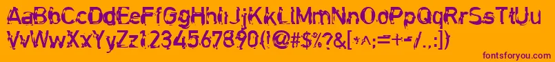 ClockworkRegular Font – Purple Fonts on Orange Background