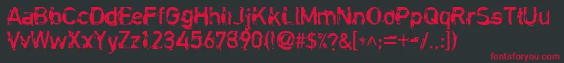 ClockworkRegular Font – Red Fonts on Black Background