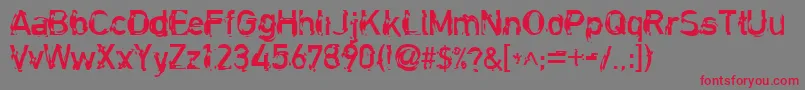 ClockworkRegular Font – Red Fonts on Gray Background