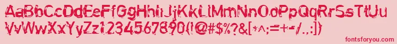 ClockworkRegular Font – Red Fonts on Pink Background