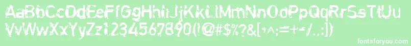 ClockworkRegular Font – White Fonts on Green Background