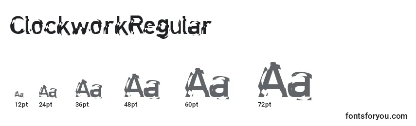 ClockworkRegular Font Sizes