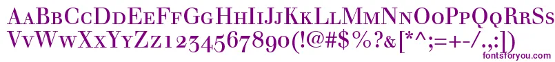 WalbaumRomanSmallCapsOldstyleFigures Font – Purple Fonts on White Background