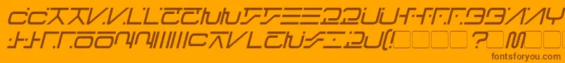 VisitorScriptItalic Font – Brown Fonts on Orange Background
