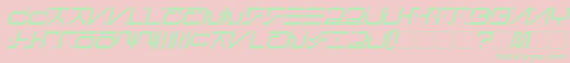 VisitorScriptItalic-Schriftart – Grüne Schriften auf rosa Hintergrund