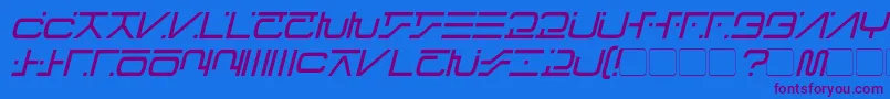 VisitorScriptItalic Font – Purple Fonts on Blue Background