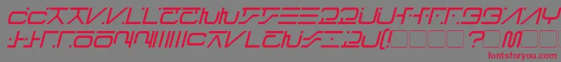 VisitorScriptItalic Font – Red Fonts on Gray Background