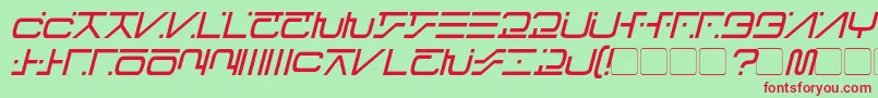 VisitorScriptItalic Font – Red Fonts on Green Background