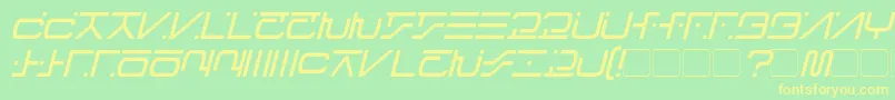 VisitorScriptItalic Font – Yellow Fonts on Green Background
