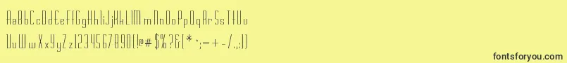 Czcionka Rschasline – czarne czcionki na żółtym tle