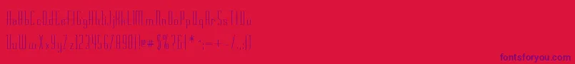 Czcionka Rschasline – fioletowe czcionki na czerwonym tle