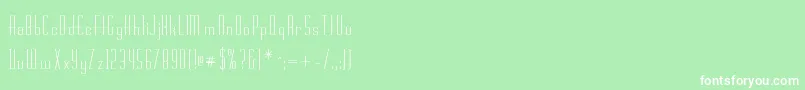 フォントRschasline – 緑の背景に白い文字