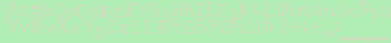 Neomark Font – Pink Fonts on Green Background