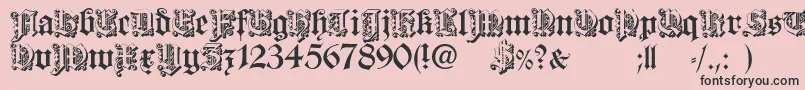 Шрифт DearestOpen – чёрные шрифты на розовом фоне