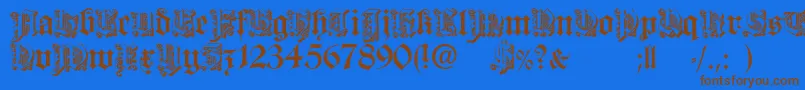 DearestOpen Font – Brown Fonts on Blue Background