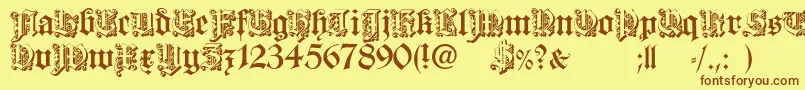 DearestOpen Font – Brown Fonts on Yellow Background