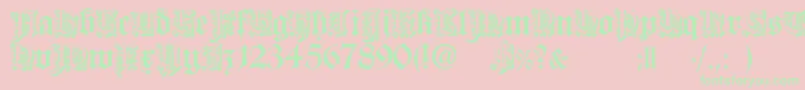 DearestOpen Font – Green Fonts on Pink Background