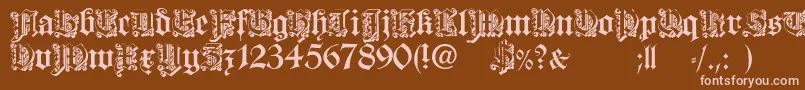 DearestOpen Font – Pink Fonts on Brown Background
