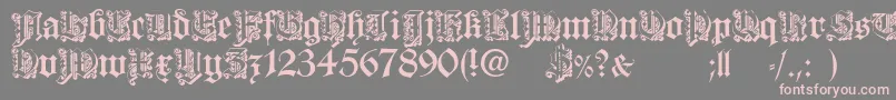 DearestOpen-Schriftart – Rosa Schriften auf grauem Hintergrund