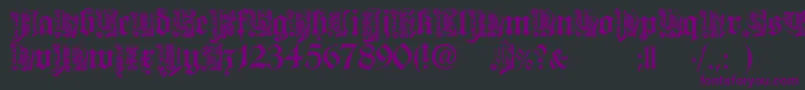 Шрифт DearestOpen – фиолетовые шрифты на чёрном фоне