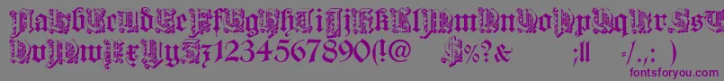 Шрифт DearestOpen – фиолетовые шрифты на сером фоне