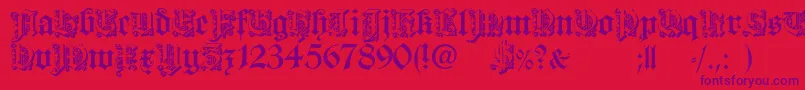 DearestOpen Font – Purple Fonts on Red Background