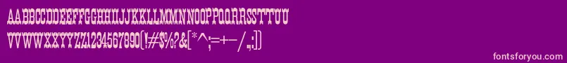 K22EurekaNofrills Font – Pink Fonts on Purple Background