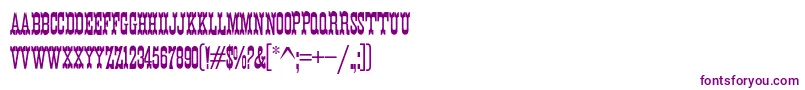 K22EurekaNofrills Font – Purple Fonts on White Background